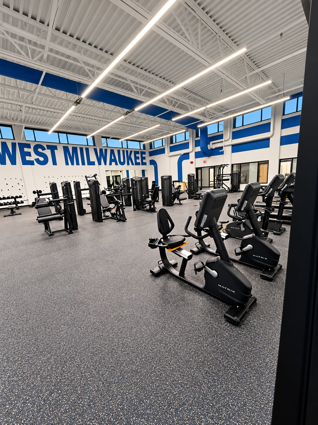 Large completed commercial fitness facility