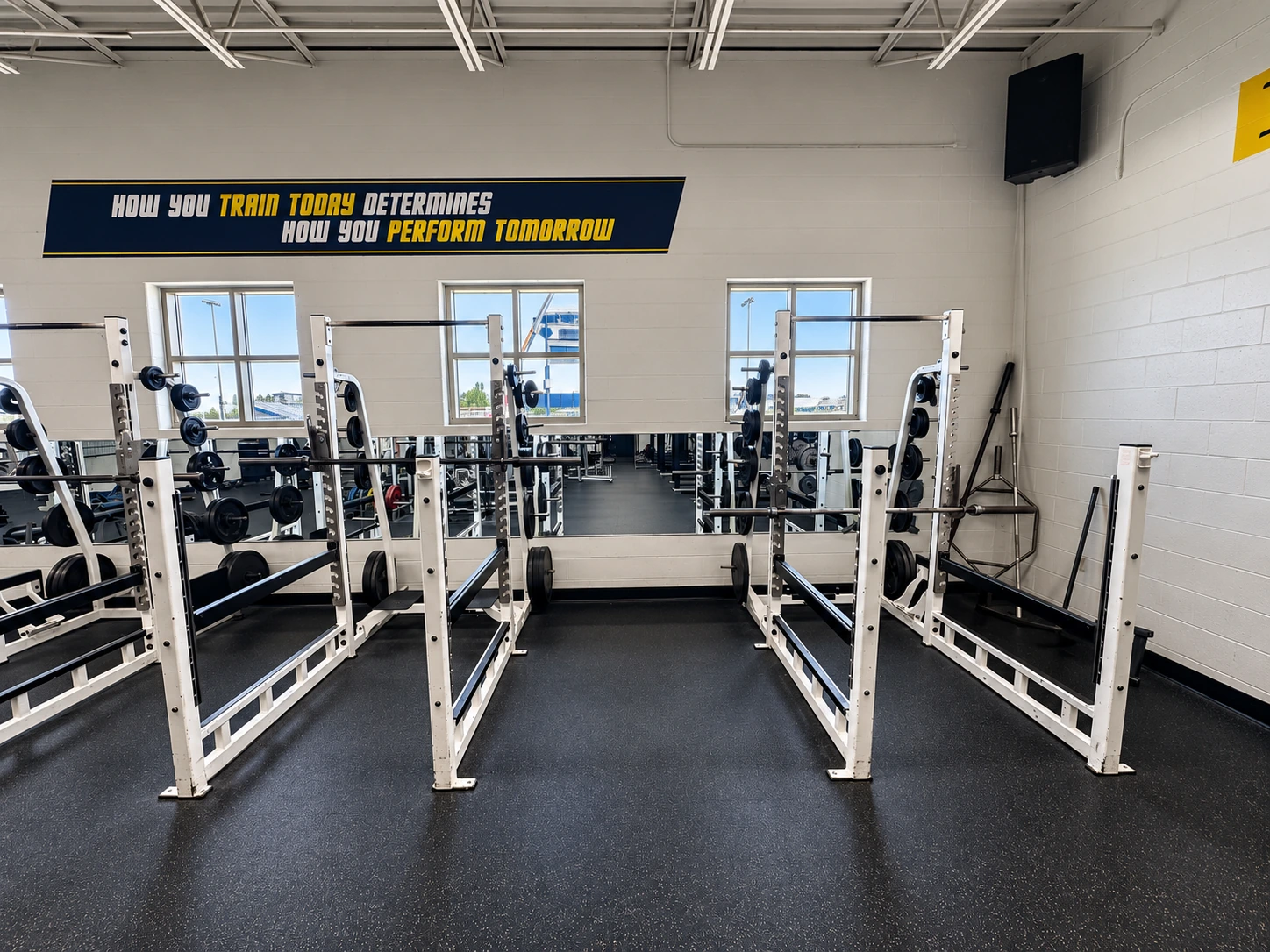 School weight room before rack update